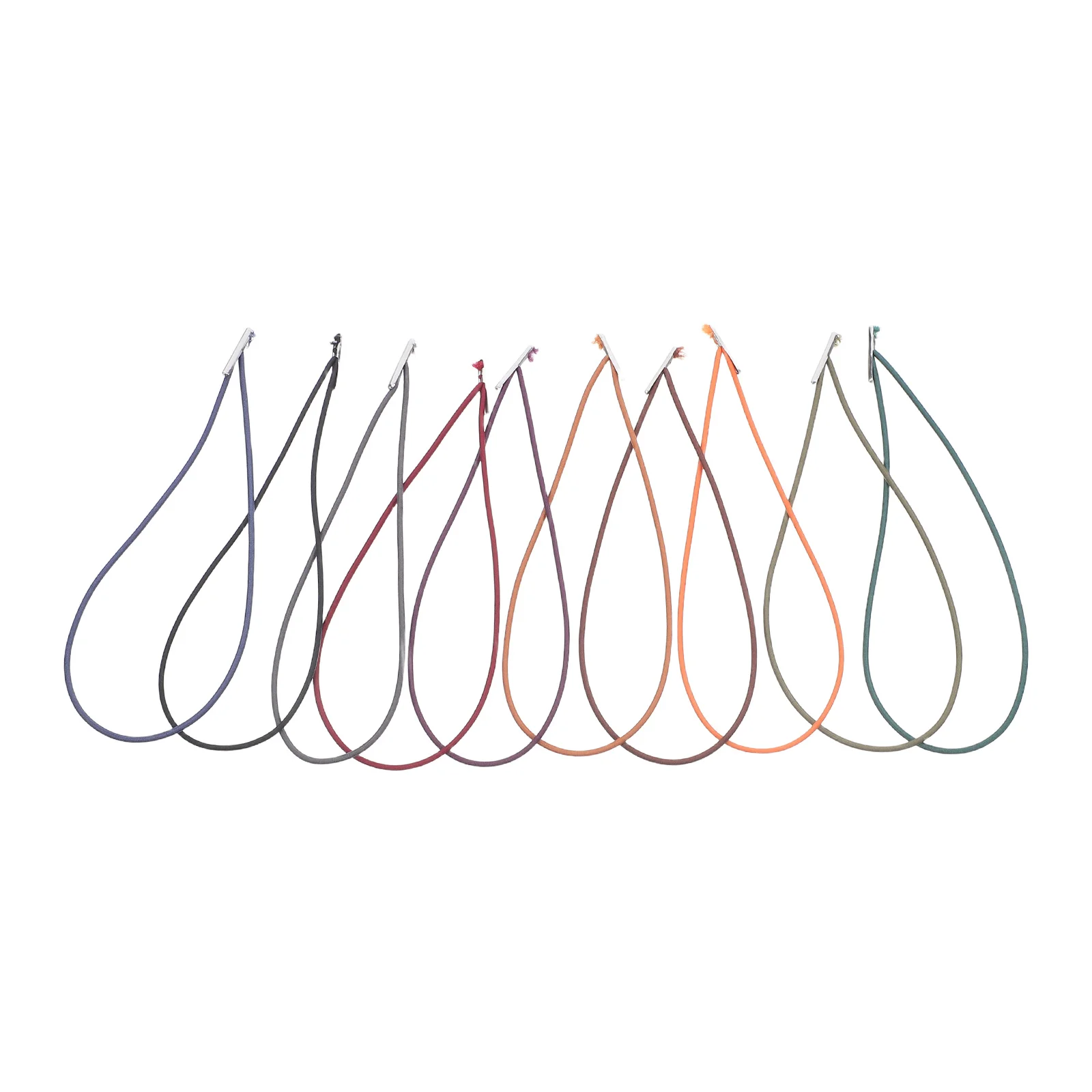 

10pcs Notebook 12Cm Elastic Band With Metal Ends Stretchable Binding Band For Diy Mask Hat Badge Craft Cord Binding Strap