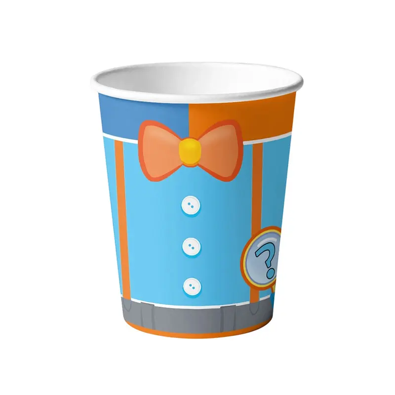 Englische Lehrer-Geburtstagsdekoration im Blippi-Thema: Teller, Becher, Ballons, Banner, Hintergrund, Geschenktüten und Partyzubehör – Detail 12