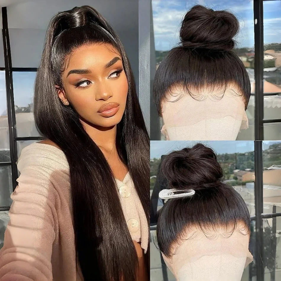 

Предварительно подготовленный парик с кружевной передней частью 13x4, парик 360 HD Full Lace с невидимым шнурком, парик из прямых человеческих волос 13x6 для женщин, 30-40 дюймов