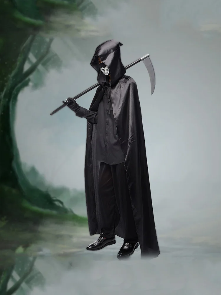 Disfraz de Halloween para niños y adultos, capa de Doctor Bla de bruja, ropa ex Dead God, traje Par para Festival temático