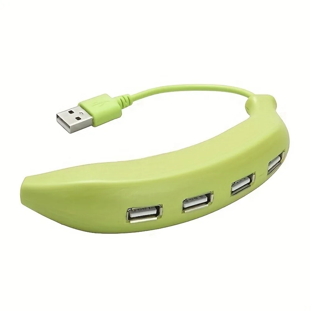

Портативный USB-хаб в форме банана, 4 порта USB 2.0, многопортовый USB-адаптер, USB 3.0, разветвитель USB-портов в форме банана для ноутбука