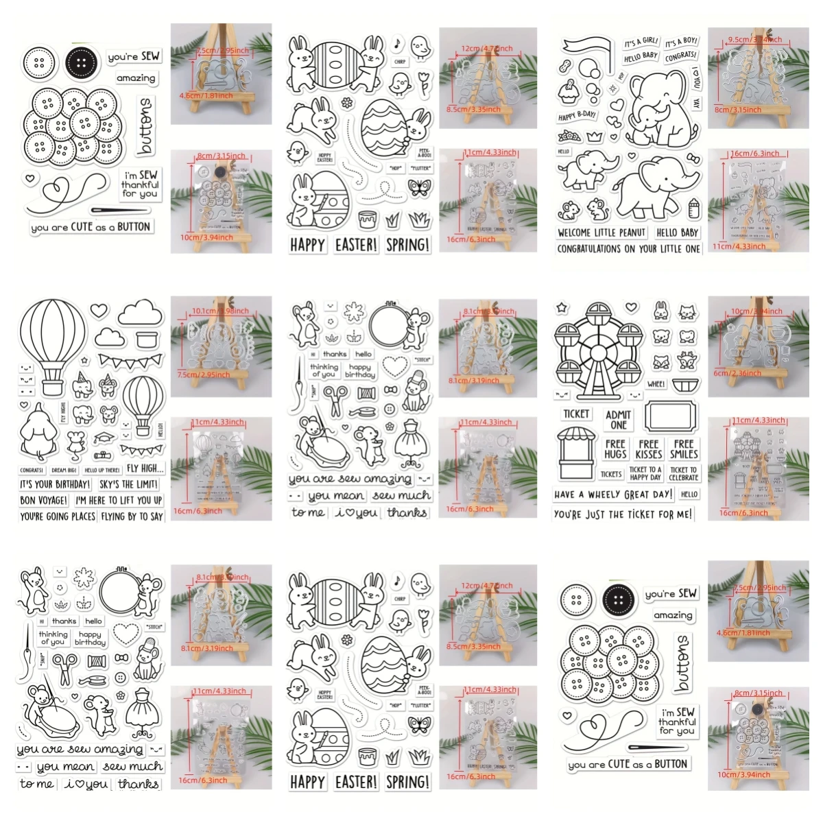 Valentine\'s Day Cute Elephant Transparent Mold Metal Cutting Dies and Stamps For Scrapbooking Dies Craft Stencil Embossing Craft