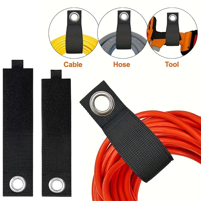 Heavy-Duty Extension Cord Organizer Holder Strap Reusable Cable Ties Hose Storage Hanger For Garage Shed Workshop Tools Rack Set