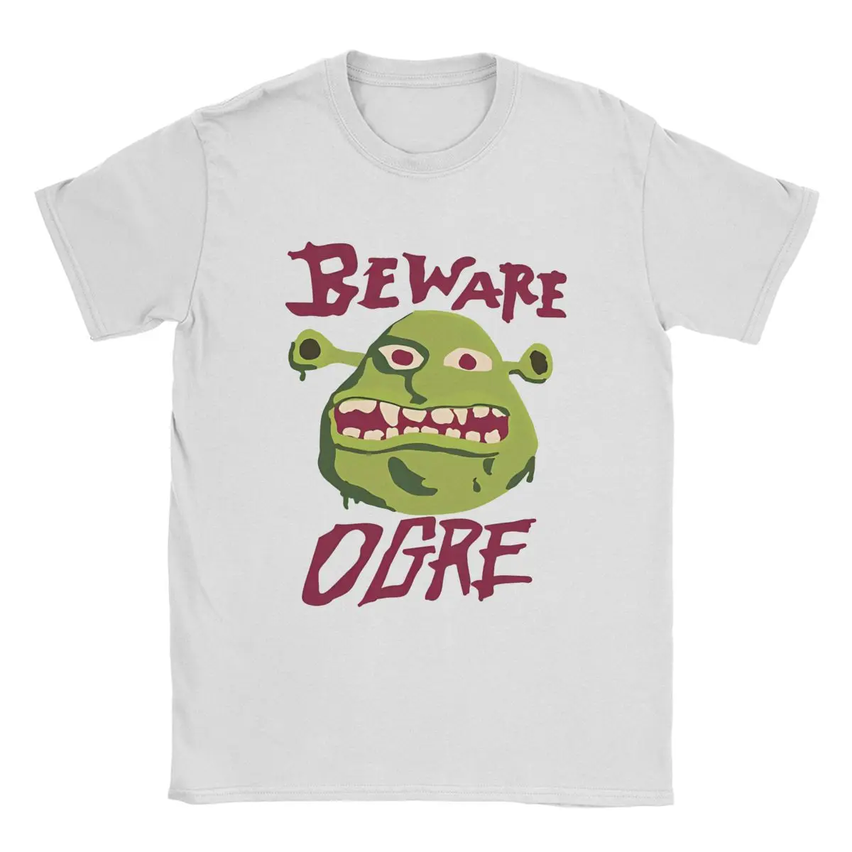 Beware Ogre Shreks Manga T-Shirts for Men Shrekk Is Love Shrekk Is Life Tees Crew Neck Short Sleeve T Shirt Plus Size merch