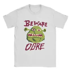 Beware Ogre Shreks Manga T-Shirts for Men Shrekk Is Love Shrekk Is Life Tees Crew Neck Short Sleeve T Shirt Plus Size merch