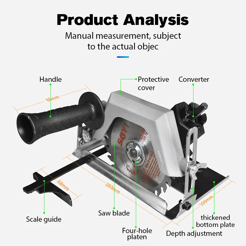 Hand Electric Drill Converter To Electric Circular Saw Cutter Reciprocating Chain Saw Cutting Machine Refit Hand Angle Grinder