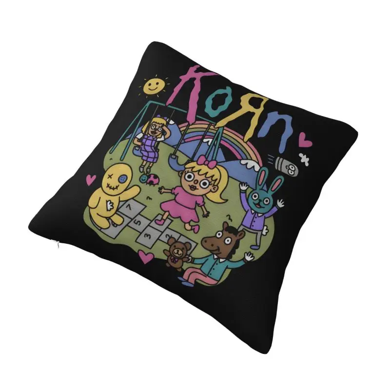 Custom Luxury Korns Heavy Metal Music Hard Rock Roll Sofa Cushion Cover Velvet Band Pillow Case