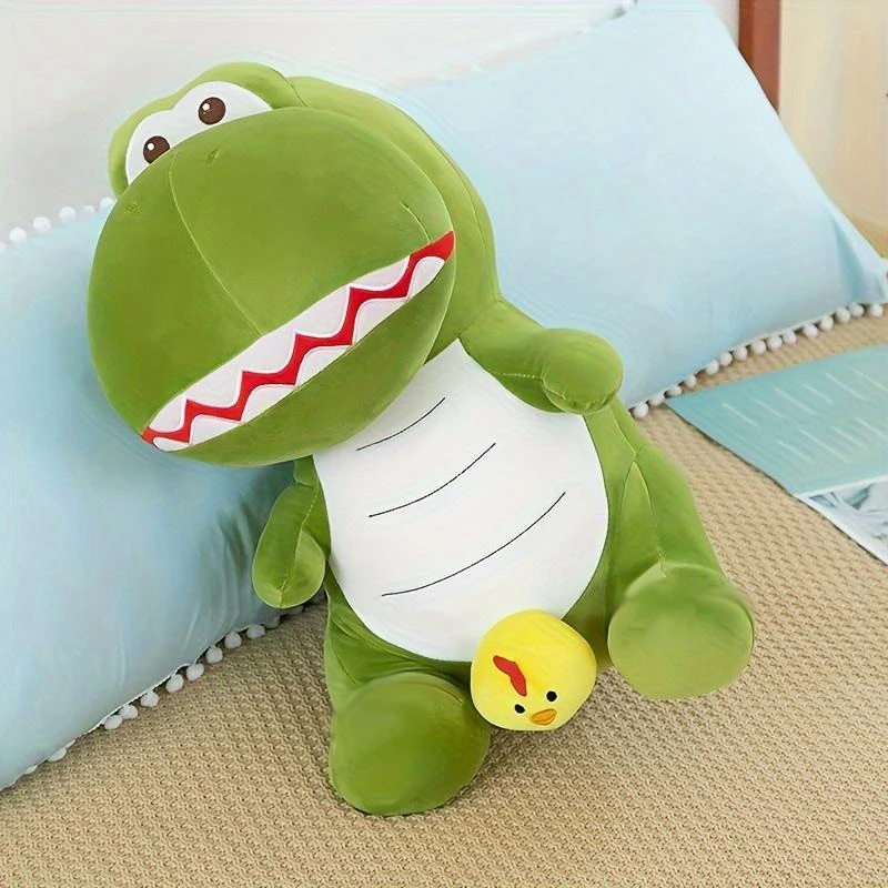 Green Chick Dinosaur, Creative and Quirky Plush Toy, Perfect for Holiday Parties, a Prank Gift for Friends (1Pc 11.8in)