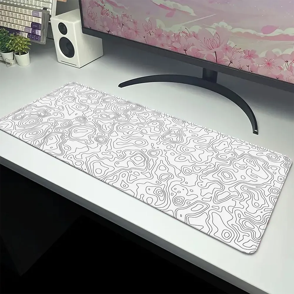 

Mouse Pad Gaming Black And White Art Aesthetics XL Large New Mousepad XXL MousePads Non-Slip Soft Computer Table Mat 900x400mm