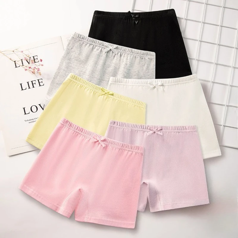 

Girl Safety Pants Sweet Solid Color Underwear Girls' Thin Underwear Pure Cotton Boxer Shorts Girl Underwear Baby Leggings Girls