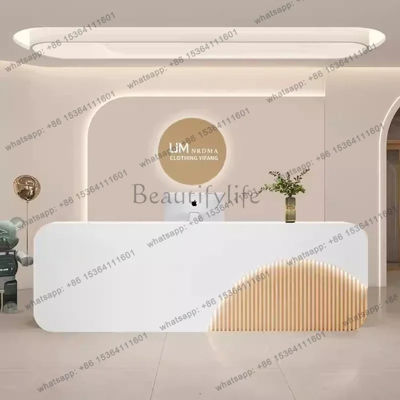 LJY Medical Clothing Reception Desks Modern Hotel Modern Church Reception Desks Podium Front Recepcion Mostrador Office Furnitur