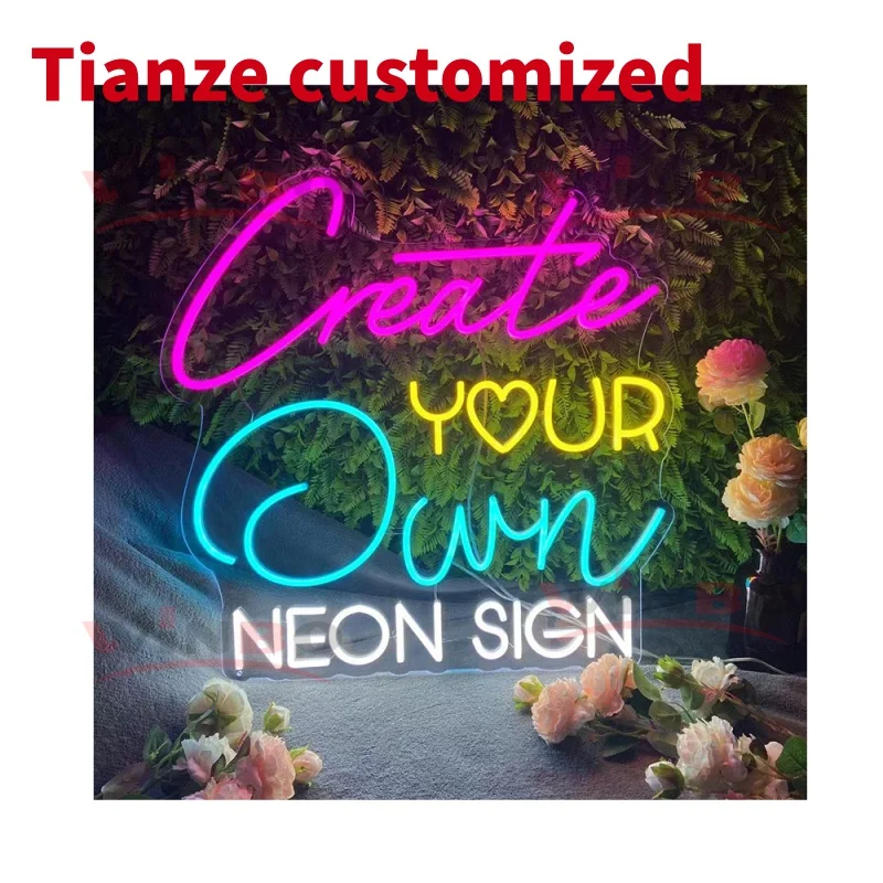 

(customized)Winbo Led Custom Neon Sign With My Name Letter Party Wall Decor Custom Neon Light Personalise Neon Sig