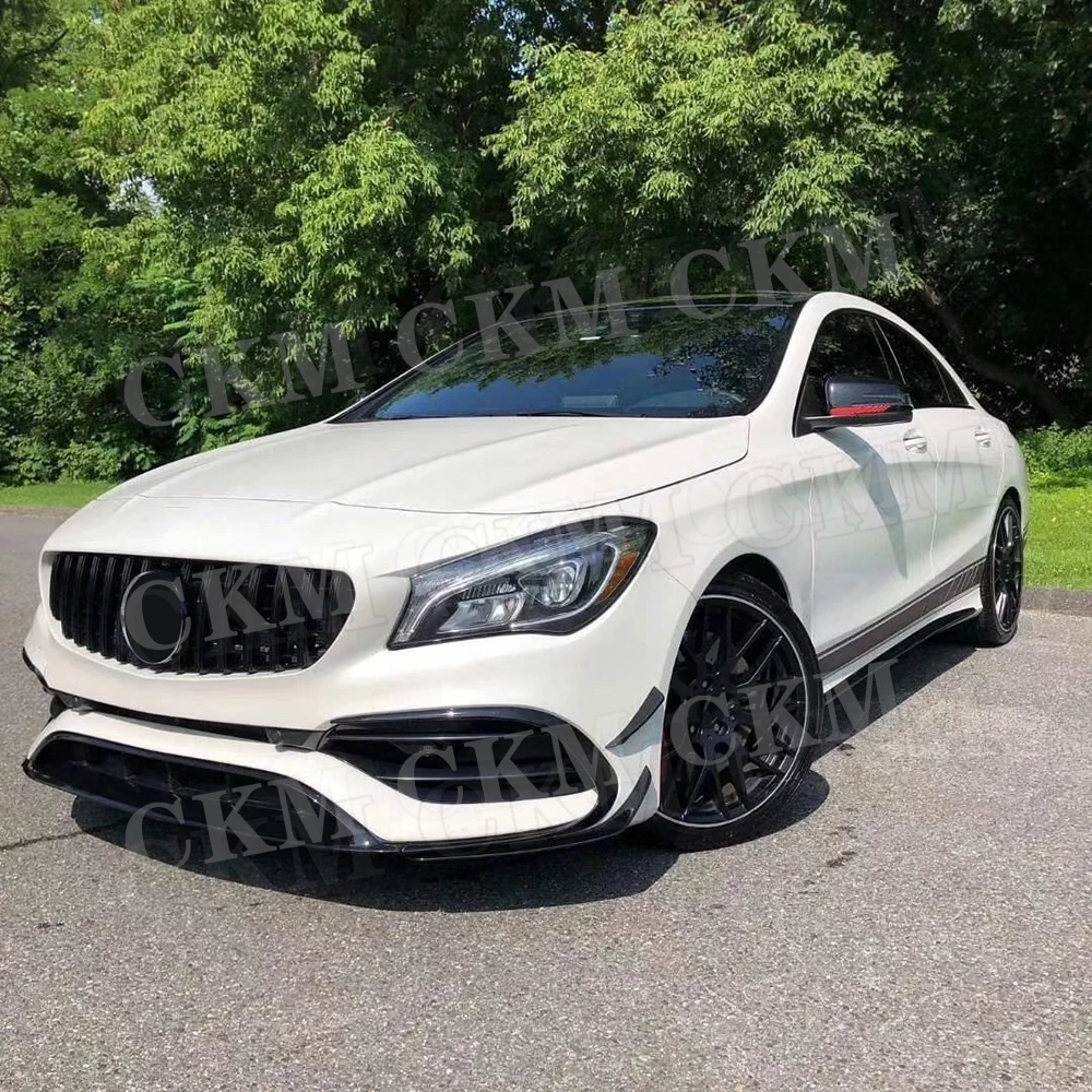 Front Fog Light Air Vent Trim Cover Grills For Mercedes Benz CLA Class W117 CLA200 CLA220 CLA250 AMG 2016 2017 2018 ABS Black