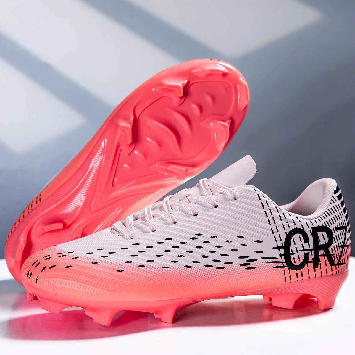 

New Men New Soccer Shoes Cleats Football Boots Ankle Sneakers Long Spikes Training Shoes Indoor Futsal Tf/Fg Match Sport