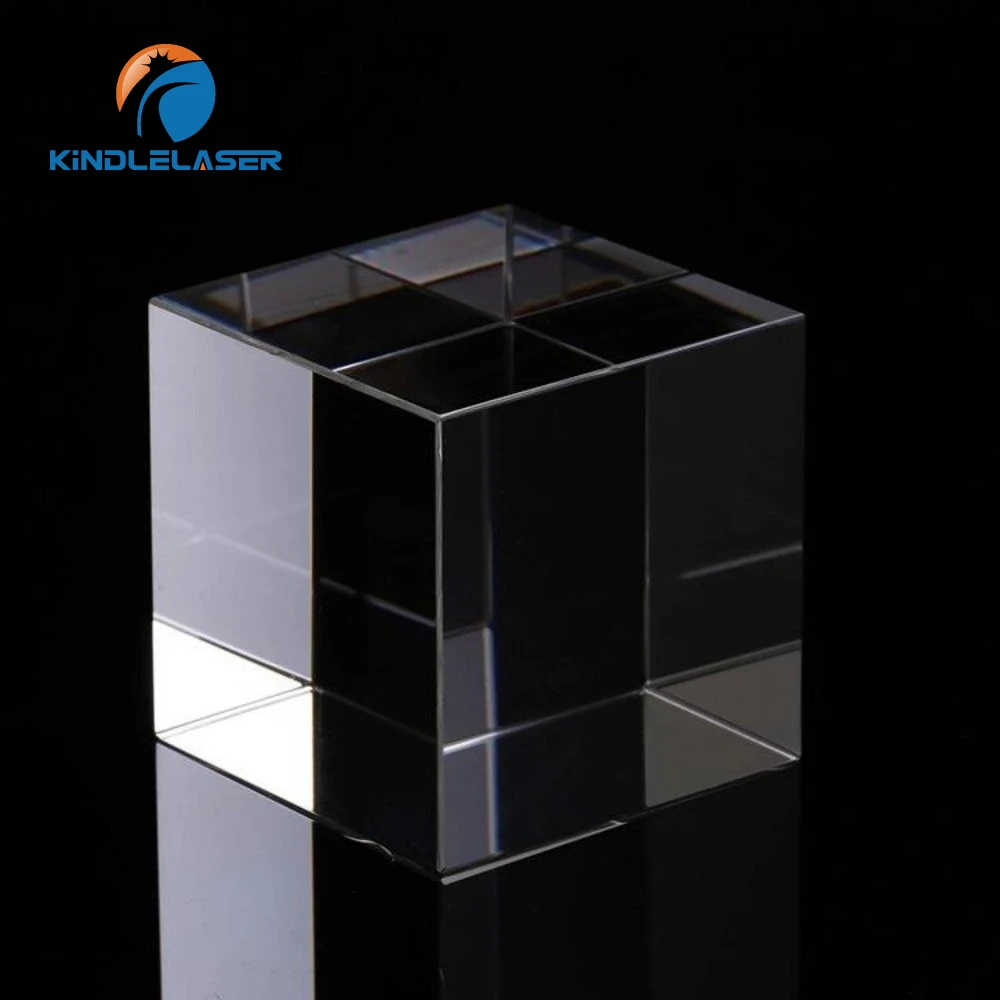 K9 Artificial Crystal Glass Shining Crystal Block Cube Crystal Desktop Ornaments 3D Laser Engraving LOGO Blank Material
