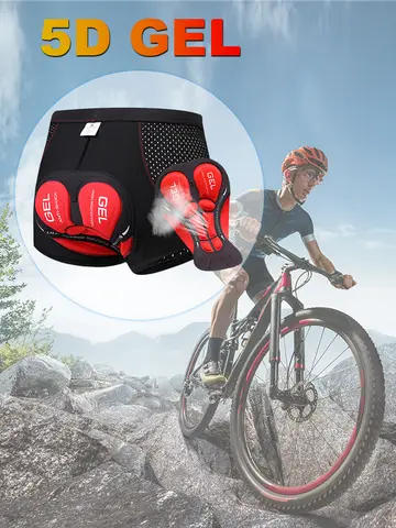 NEWBOLER Cycling Shorts Breathable Mesh Cycling Underwear 5D Gel Pad Shockproof MTB Bike Shorts Man Shorts