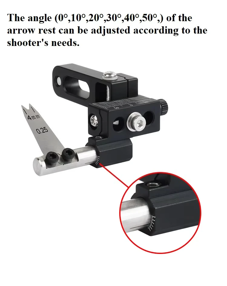 CNC 6061 Aluminum Arrow Rest Competitive Right Hand Compound Bow Accessory For Outdoor Target Archery Training Shooting