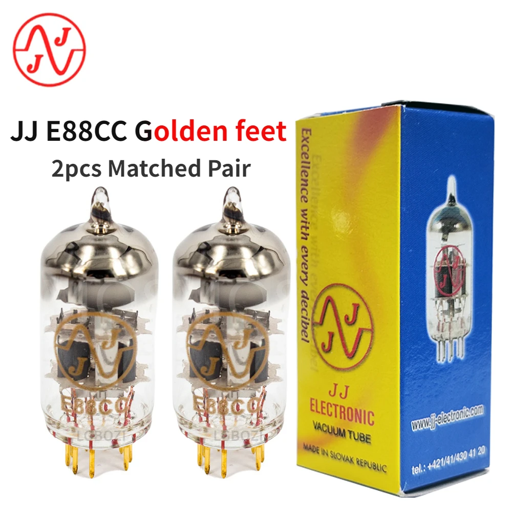 

JJ E88CC Vacuum Tube Replace ECC88 6922 6DJ8 6N11 Electron Tube Golden Feet HIFI Audio Valve Amplifier Factory Test and Match