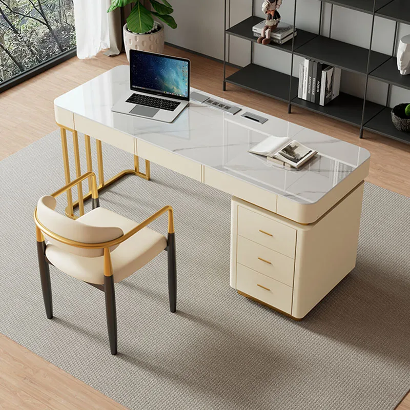 White Standing Computer Desk Accessories Gaming Office Vanity Study Desk Organizers Nail Scrivania Bianca Home Decor Products