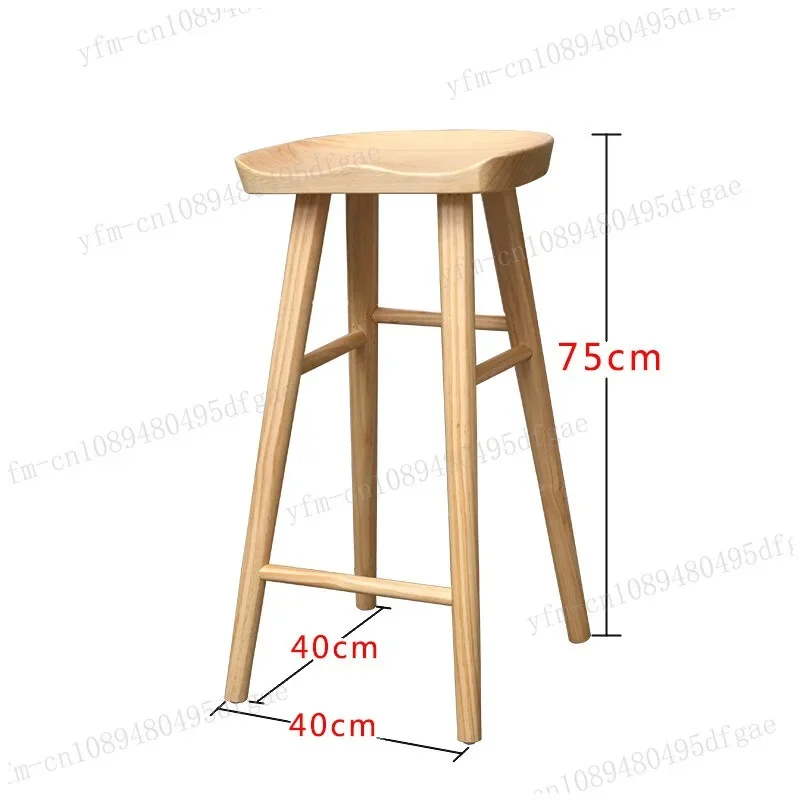 Solid Wood High Footed Stools Household Stools Bar Stools Bar Chairs Restaurant Chairs