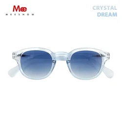 Meeshow-gafas de sol de diseño Retro para hombre y mujer, diseño de cristal de moda con lentes de sol, montura redonda, protección UV 2024, lentes de nailon, 100%