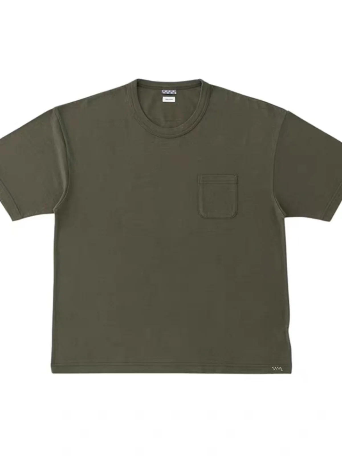 Visvim Fil 22ss Sublig Jumbo Short Sleeve T-Shirt round Neck Pocket Earth Tone Base Layer Cotton Youth Fashion Summer Wear