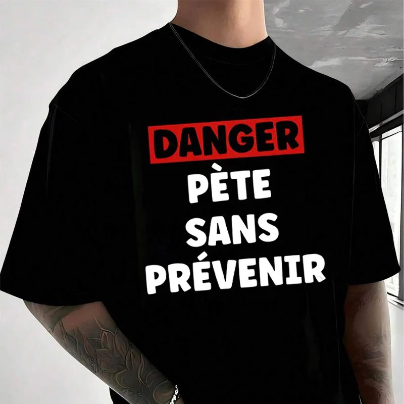 

Men's Women Summer 100% Cotton T-shirt danger pete sans prevenir Loose Short Sleeved Casual Basic TShirt Unisex Tops