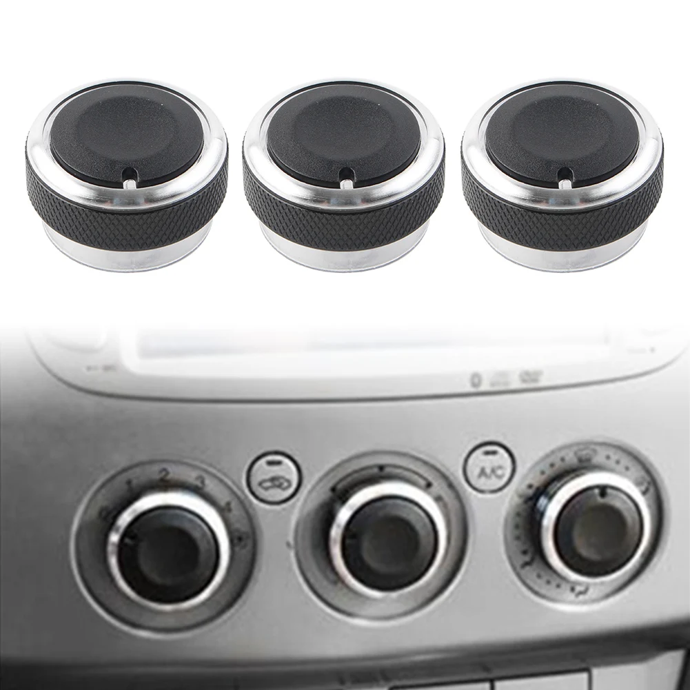 3Pcs Car Air Conditioner Switch Knob Button Cover For Ford Focus MK2 MK3 Mondeo C/S-max