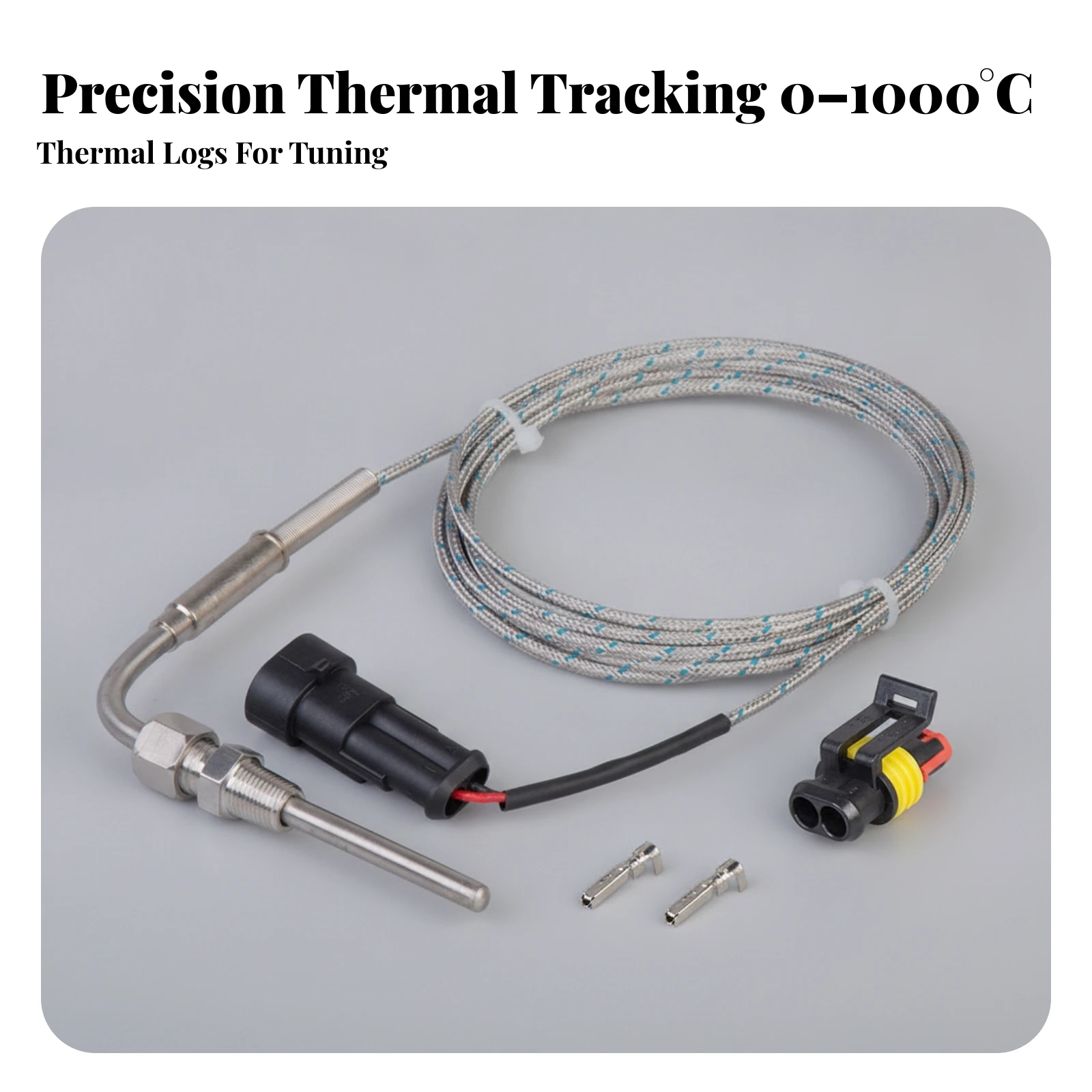 Exhaust Gas Temperature Sensor Stainless Braided EGT Sensor EGT Thermocouple Fast Response K Type Thermocouple High Precision