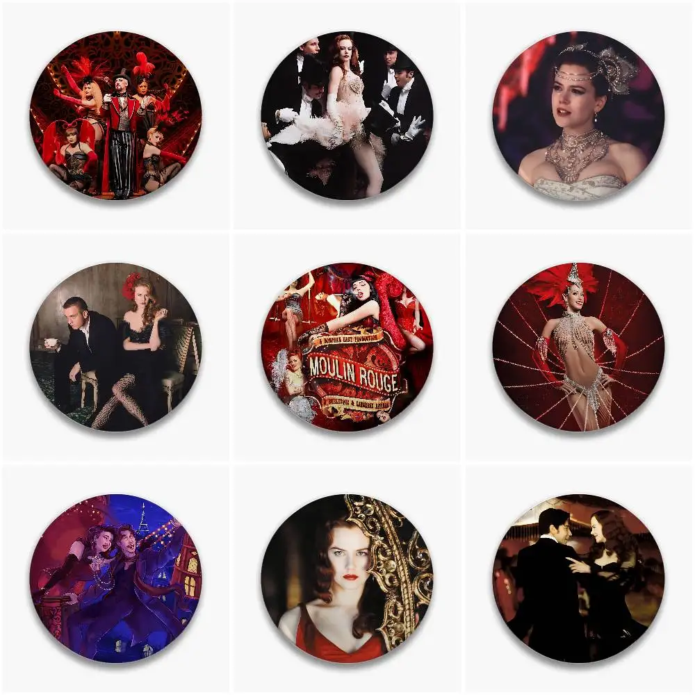 Insignias Retro M-Moulin R-Rouge, broche hecho a mano para ropa, accesorios de decoración para mochila