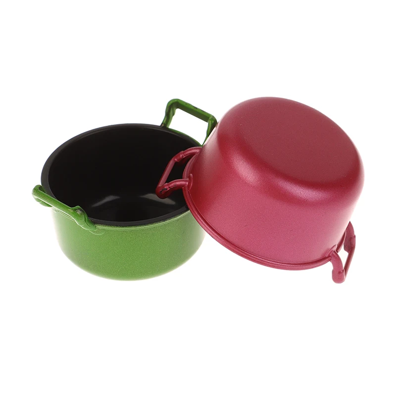 1/12 Dollhouse Simulation Soup Pot Model Dollhouse Miniature Kitchen Cooking Pot Decoration Dolls House Accessories