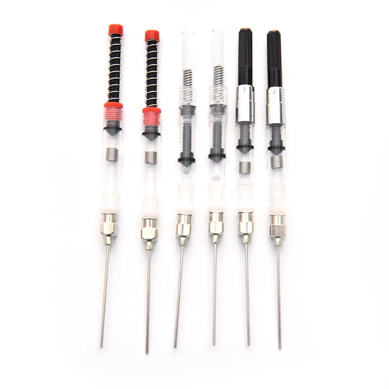 3pcs/6pcs Fountain Pen Ink Cartridge Converter Filler Ink Pen Ink Sac Syringe Device Tool Stationery Office Supplies