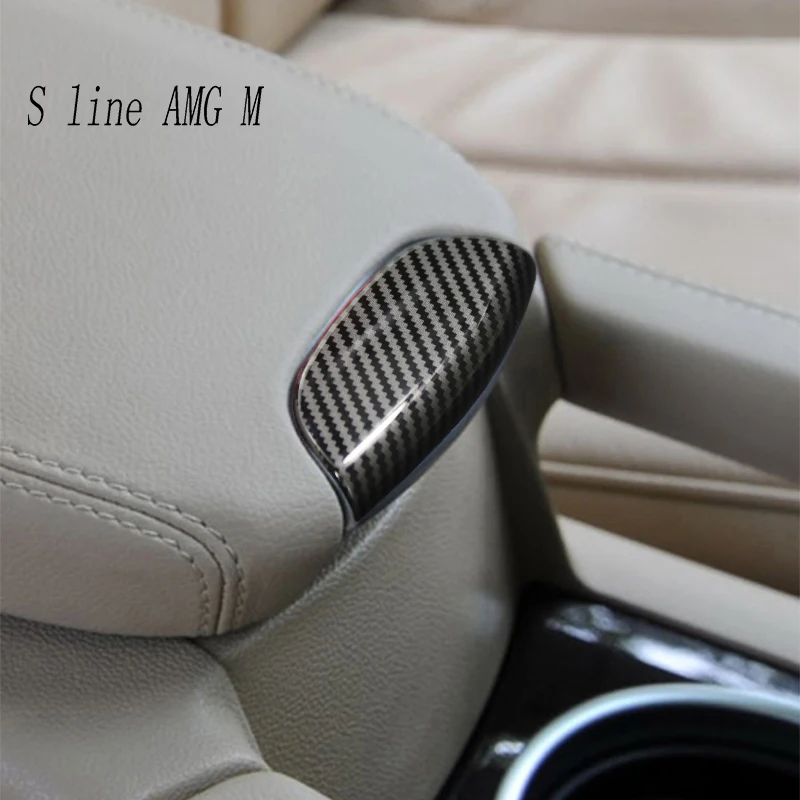 Автомобильный Стайлинг, подлокотник из углеродного волокна, Кнопочная Крышка для Mercedes Benz class GL W164 2006-2011, внутренний центральный переключатель для хранения