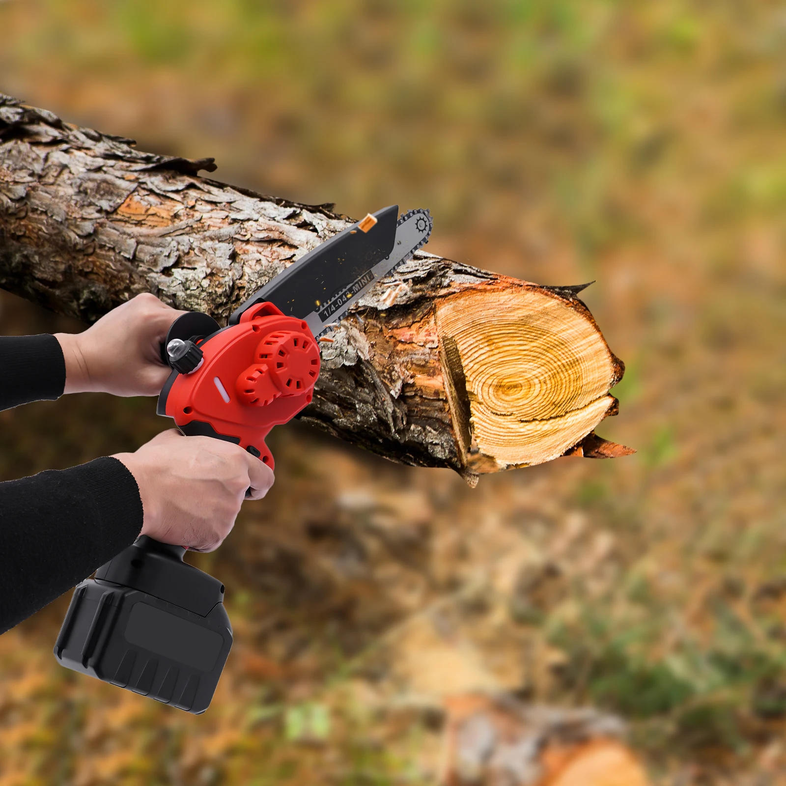 8Inch Mini Handheld Electric Chainsaw Cordless Chain Saw Wood Cutter Rechargeable