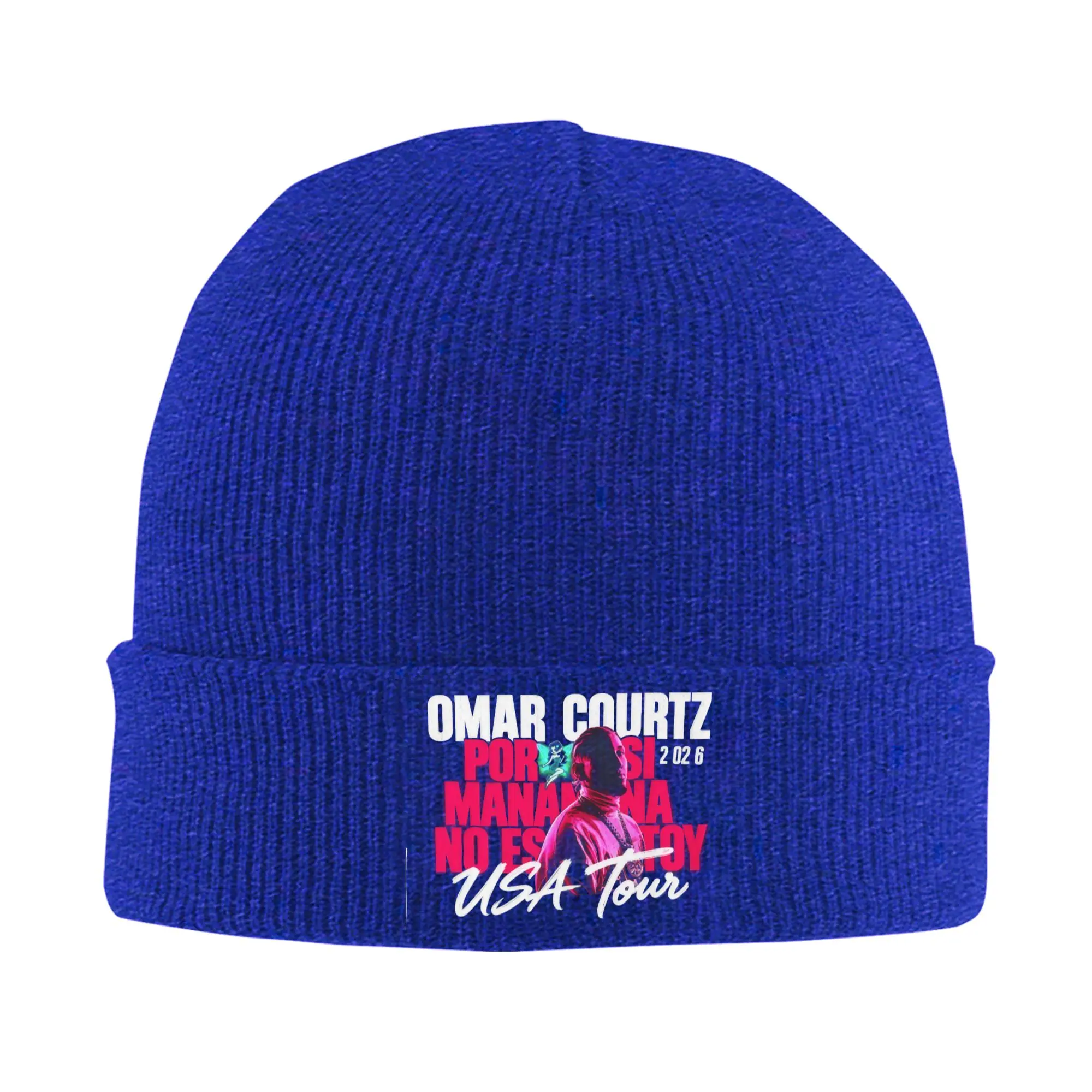 Women Men Knit Cuff Beanie Omar Courtz 2026 Por Si Mañana No Estoy World Tour  Merch Warm Knitted Caps  Beanies Skullies
