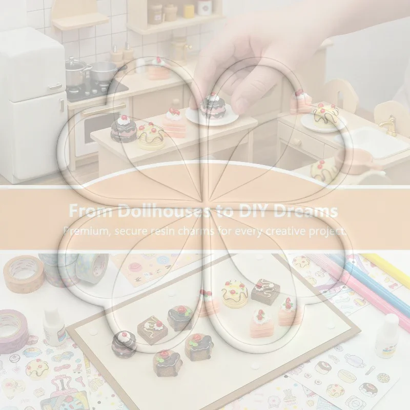 6pcs Miniature Dessert Cakes for Dollhouse Bakery Design and Toy Food Collectors