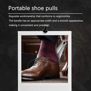 Mini Metall Black Cockfoot, langlebiger Edelstahl, tragbarer Modeschlüsselkette, Accessoires für Schuhhörner, Hilfetool, Easy Transport, 10 cm Hauptverkaufshornschlüssel - №6