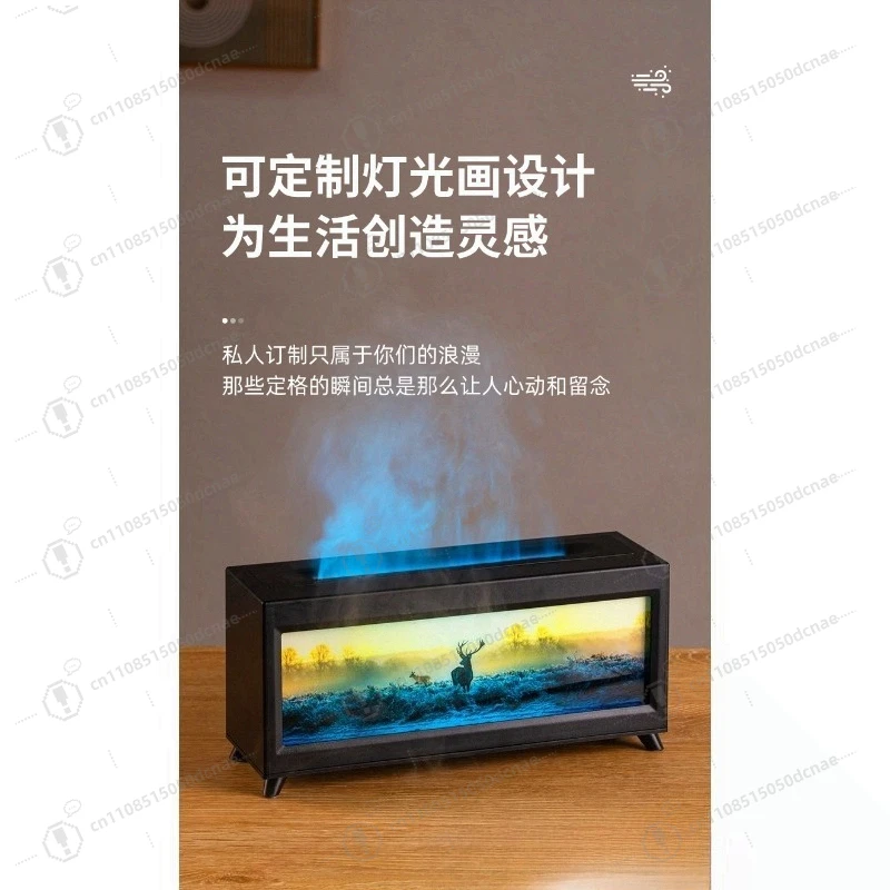 colorful simulation, flame aromatherapy machine, household fragrance machine, essential oil diffuser, desktop flame humidifier