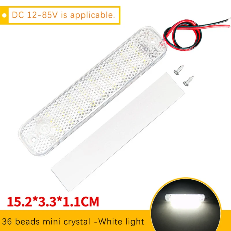 New Car LED Dome Light 36LED 12V-85V Truck Interior Light With Switch Night Reading Ceiling Light For RV Motorhomes Marine