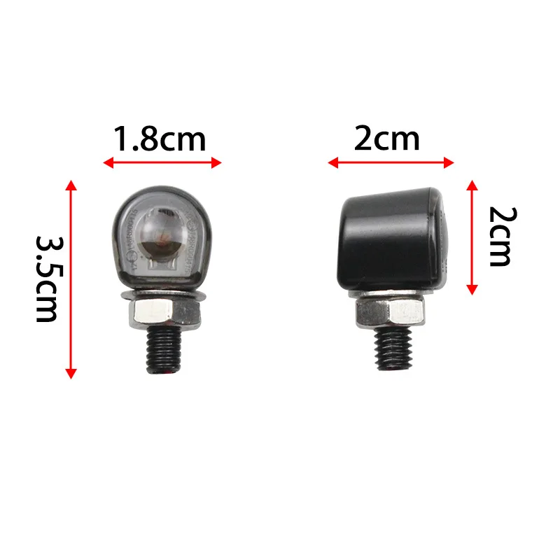 Motorcycle LED Turn Signal Light Amber M8 Mini LED Turn Signals Amber Blinker Light For Harley Honda Yamaha Moto Indicator Lamp