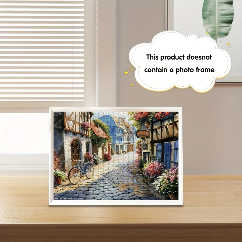 500 قطعة من صندوق الألغاز الصغير للبالغين بتصميم شارع المدينة الأوروبية - مقاوم للخدش، مستوى صعوبة عالي للكبار والعائلة #5