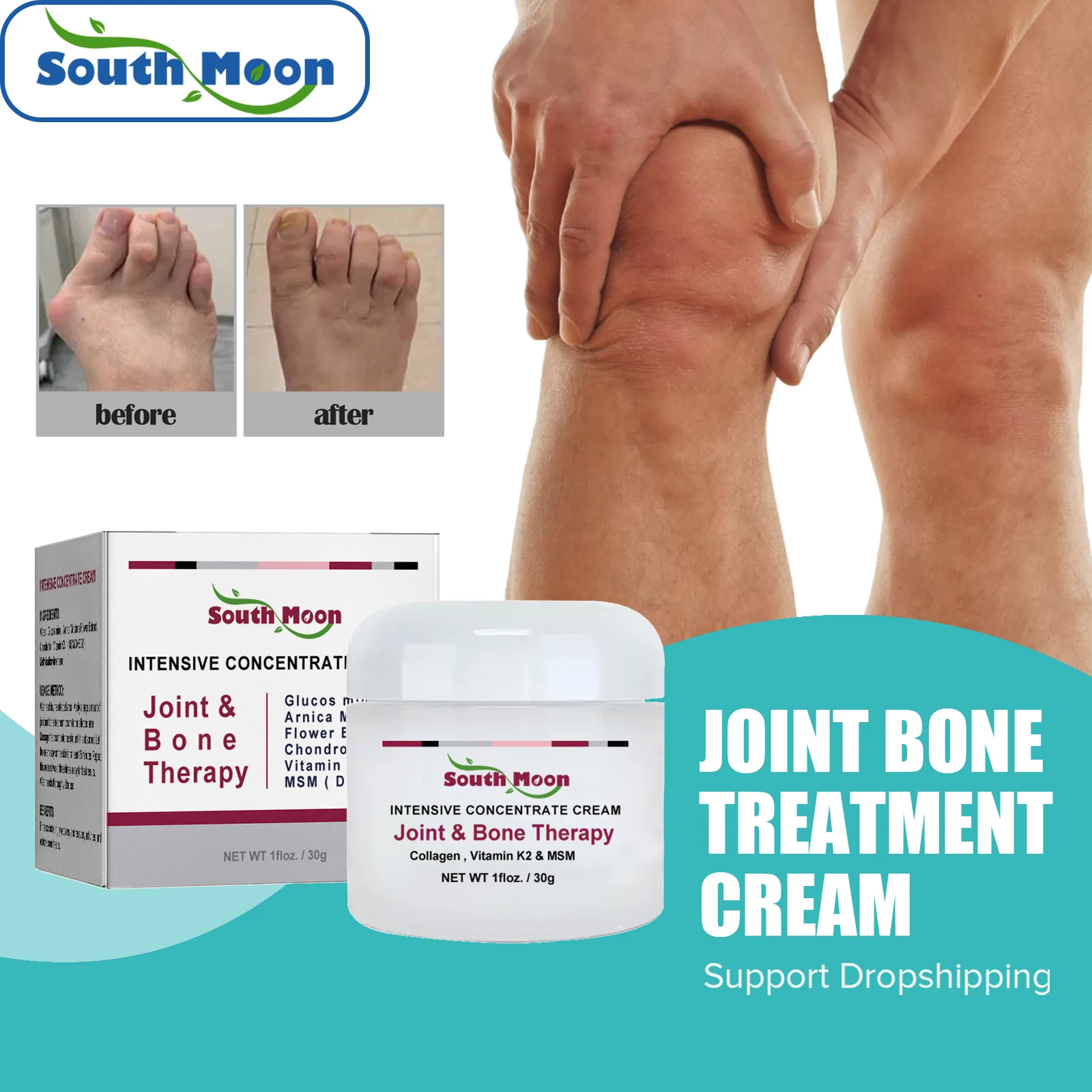 South Moon Counterpain Cream Joint Bone Pain Relief Cream Orthopedic Valgus Corrector Knee Muscle Arthritis Treatment Ointments