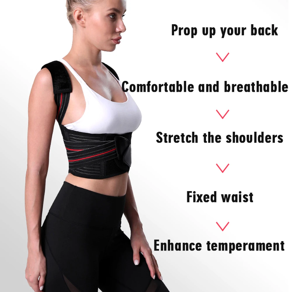 1PC Posture Corrector - Adjustable Back Brace for Clavicle Support & Posture Improvement, Breathable - Men & Women