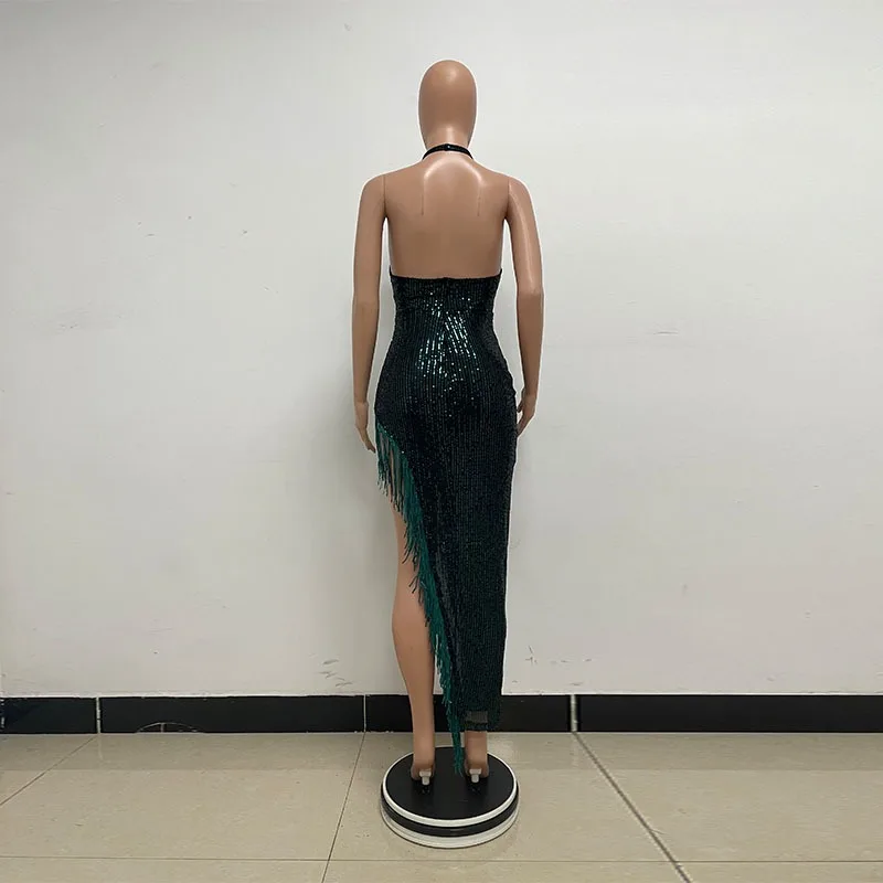 Long Dress Women Summer High Waist 2025 Casual One Shoulder Sleeveless Party Dresses Irregularity Night Club Wedding Vestidos
