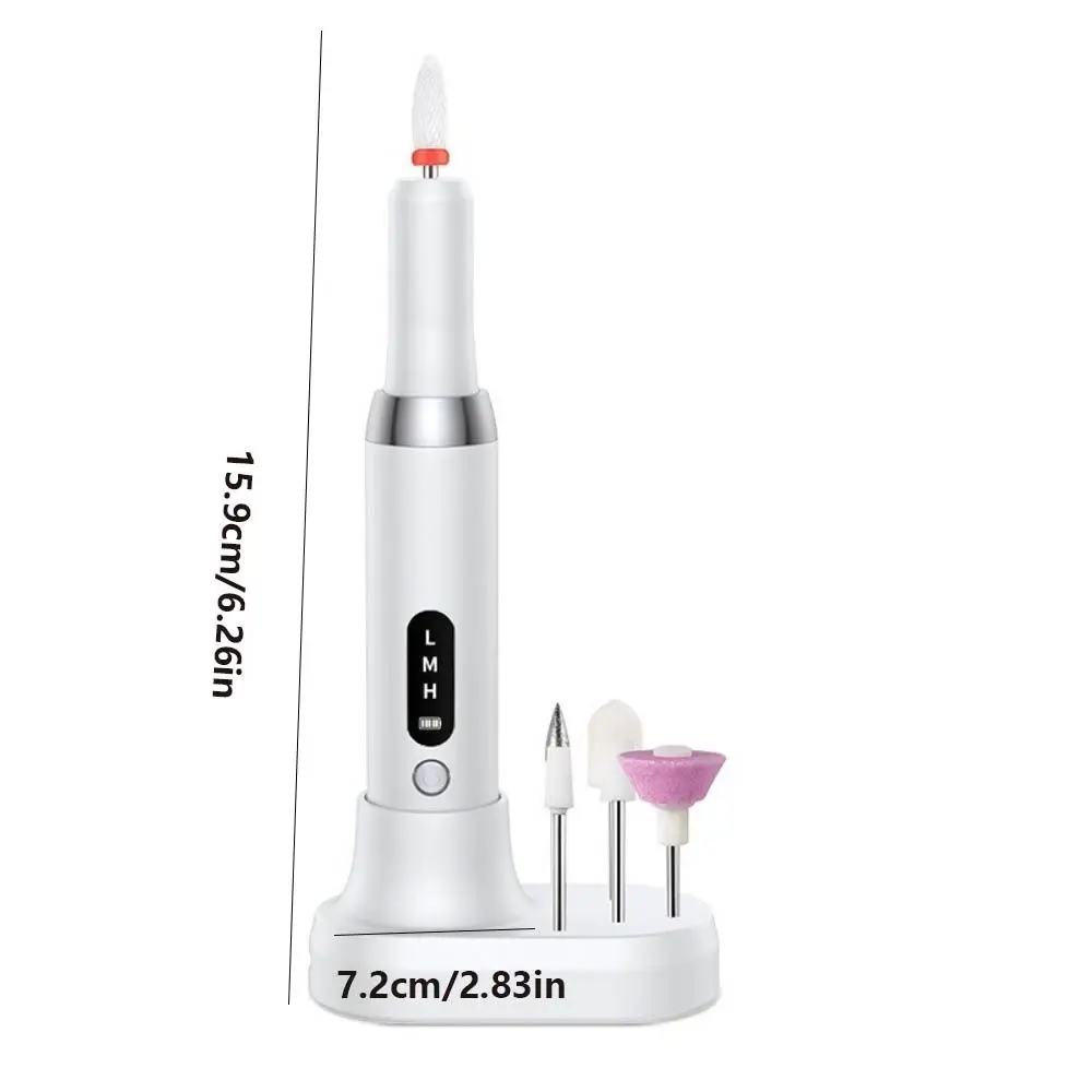 Rechargeable Electric Nail Polisher Dead Skin Removal Included Drill Bits Manicure Machine Low Noise Sanding File Pen