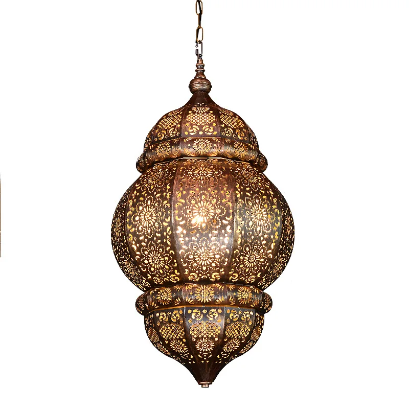 Arabian style chandelier South East Asia Thai art etching chandelier Xinjiang restaurant hotel villa bed and breakfast lamp