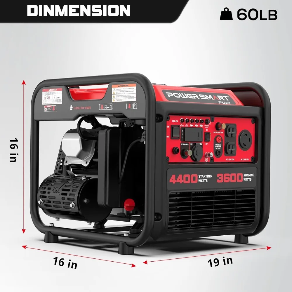 Generator Portabel 4400-Watt dengan Teknologi Inverter, CO Protect, RV Ready