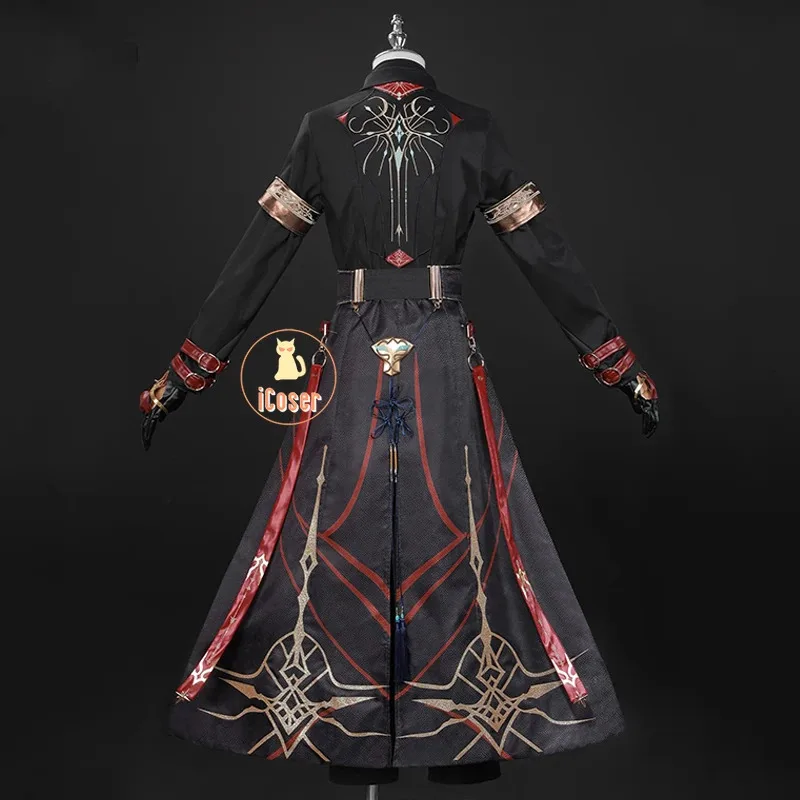 

25COSiCoser Love and Deepspace Xavier Cosplay Costume Black Hunter Uniform Shimmering Moonlight Halloween Party Women Men Carniv