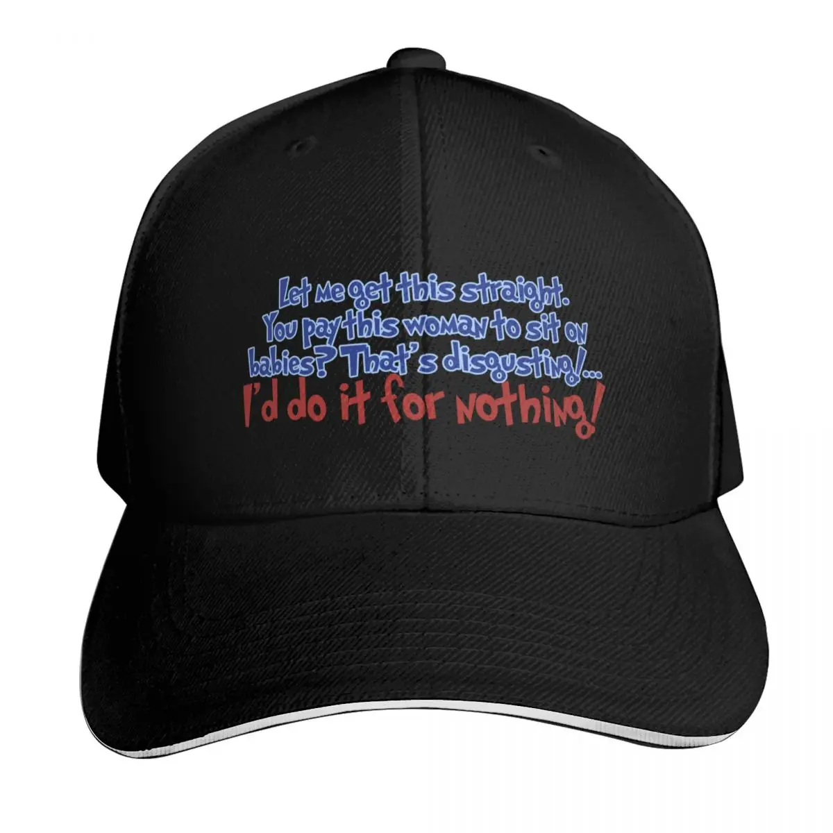 id do it for nothing Baseball Cap Moisture Wicking Quick Dry Curved Brim Classic Fit Low Profile Unstructured