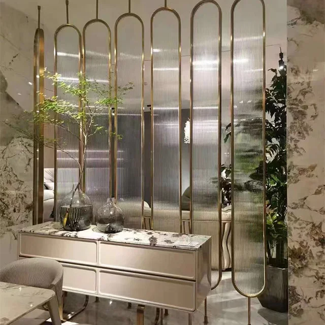 High Quality Perforated Stainless Steel Wall Screen Partition Interior Lobby Design Premium Screens & Room Dividers